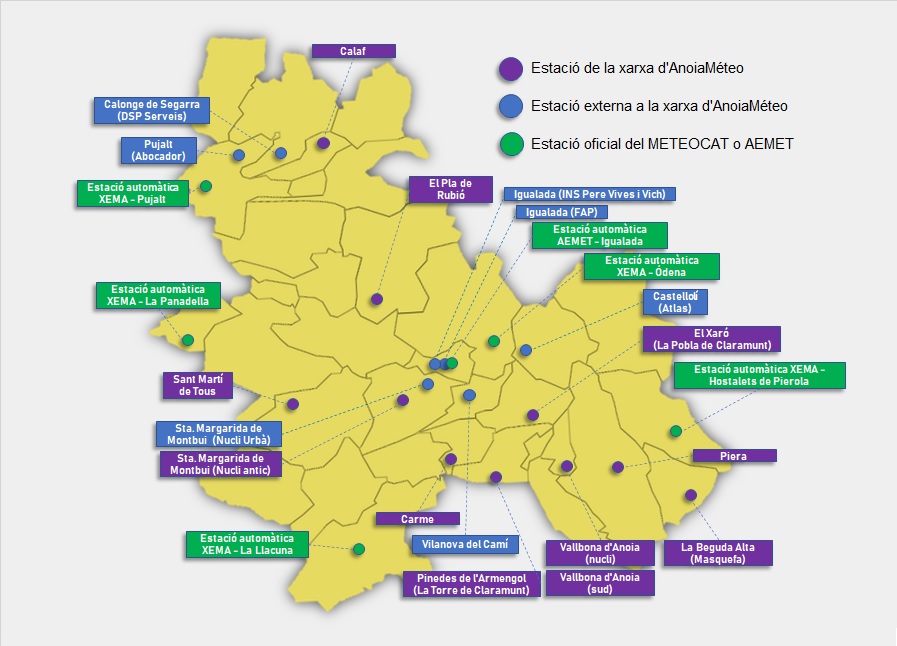 Dades en directe AnoiaMéteo